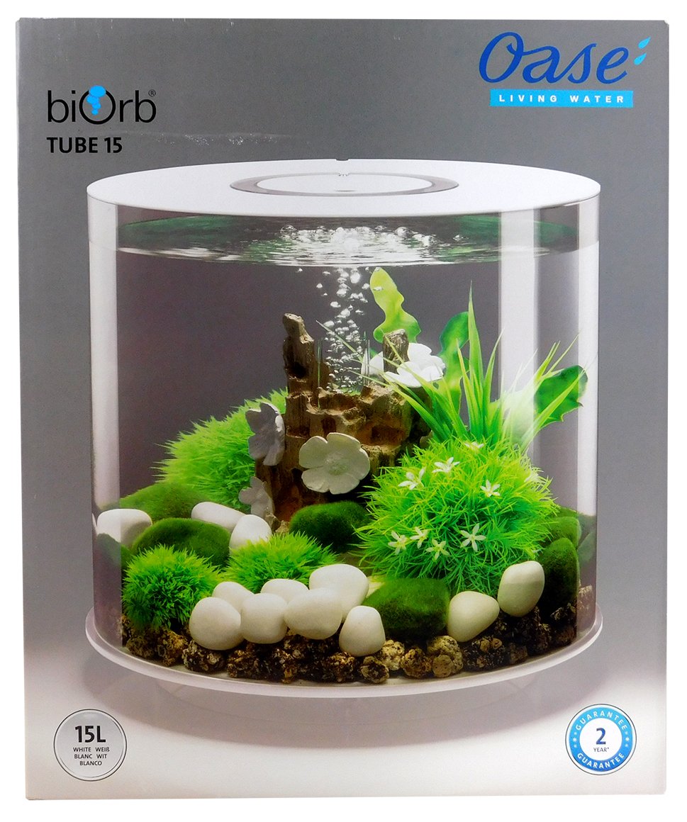 biOrb Tube 15L LED Aquarium | Black/White