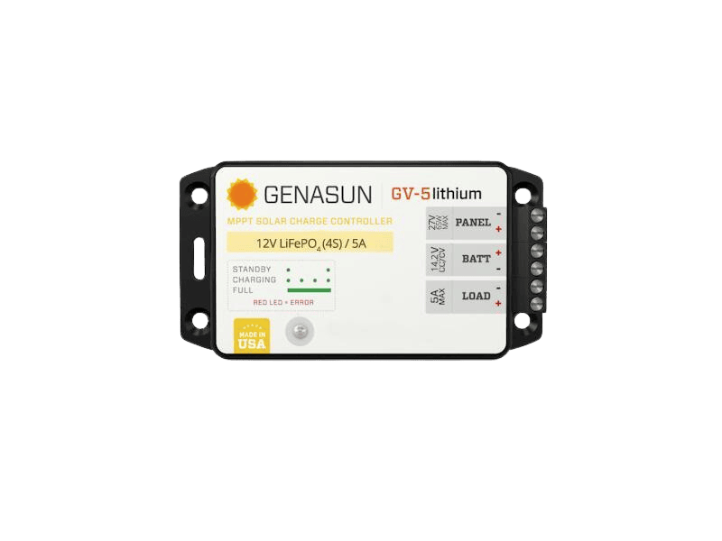 Genasun 5A MPPT 12V Lithium Solar Charge Controller w/ Load Output & LVD