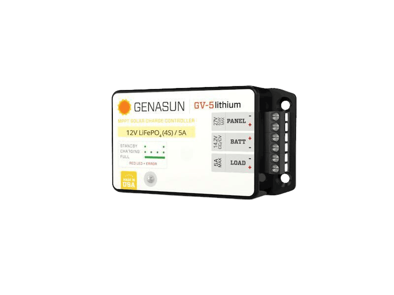 Genasun 5A MPPT 12V Lithium Solar Charge Controller w/ Load Output & LVD