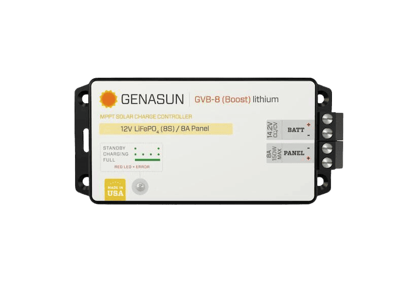 Genasun 8A MPPT Custom Voltage Boost (Lithium) Solar Charge Controller