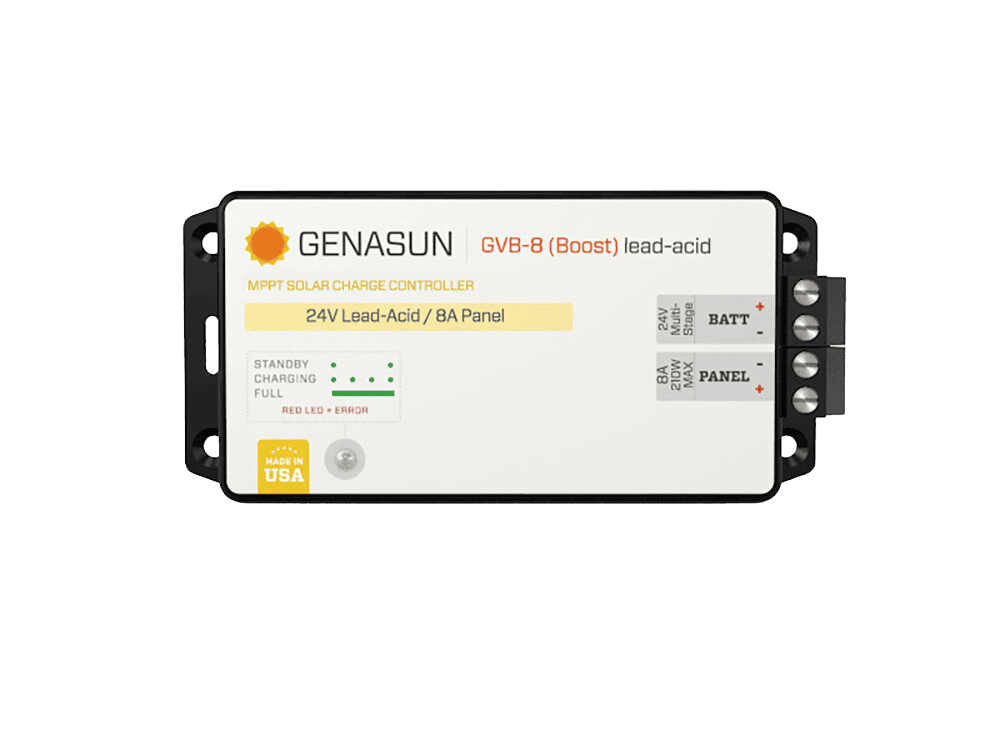 Genasun 8A MPPT 24V Voltage Boost (Lead-Acid) Solar Charge Controller