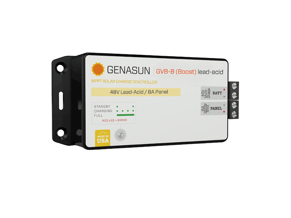 Genasun 8A MPPT 48V Voltage Boost (Lead-Acid) Solar Charge Controller