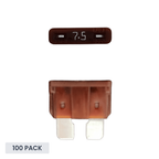 Exotronic 7.5A ATO/ATC Standard Automotive Blade Fuse - 100 pack