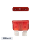 Exotronic 10A ATO/ATC Standard Automotive Blade Fuse - 100 pack