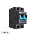 Exotronic 25A 2-Pole DC Circuit Breaker (MCB) - 6 Pack