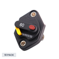 Exotronic 60A Mini Panel Mount Waterproof DC Circuit Breaker - 10 Pack