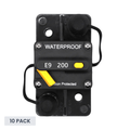 Exotronic 200A Large Surface Mount Waterproof DC Circuit Breaker - 10 Pack