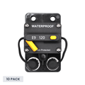 Exotronic 120A Surface Mount Waterproof DC Circuit Breaker - Side by Side - 10 Pack