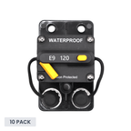 Exotronic 120A Surface Mount Waterproof DC Circuit Breaker - Side by Side - 10 Pack
