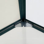 BloomGreen 6' x 12' x 6.5' Polycarbonate Greenhouse with Adjustable Roof Vent & Sliding Door, Green