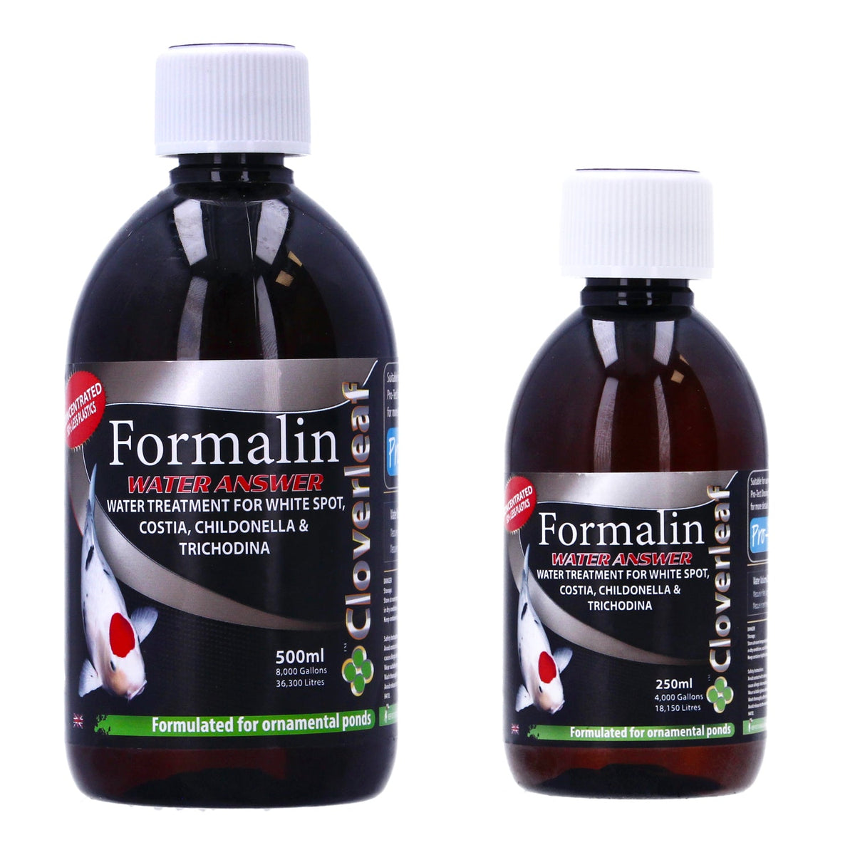 Cloverleaf Formalin Water Answer Koi Pond Water Treatment 250ml & 500ml