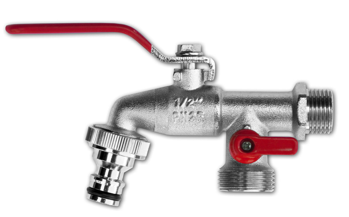 Double Garden Tap 1/2" BSPM Inlet Bradas