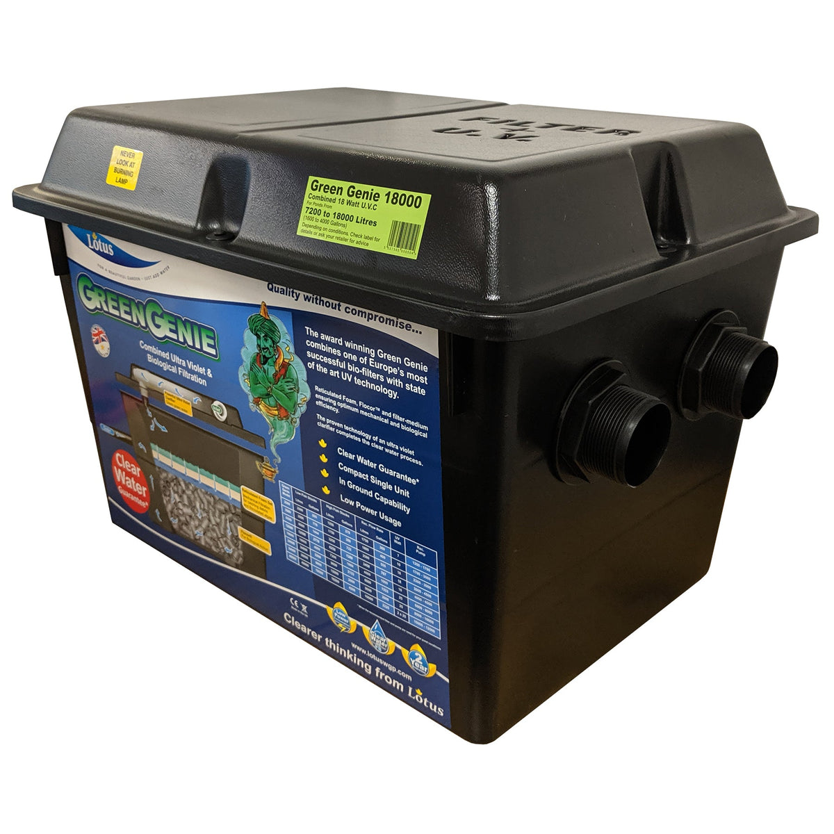 Lotus Green Genie Pond Filter 18000L UV Algae Control