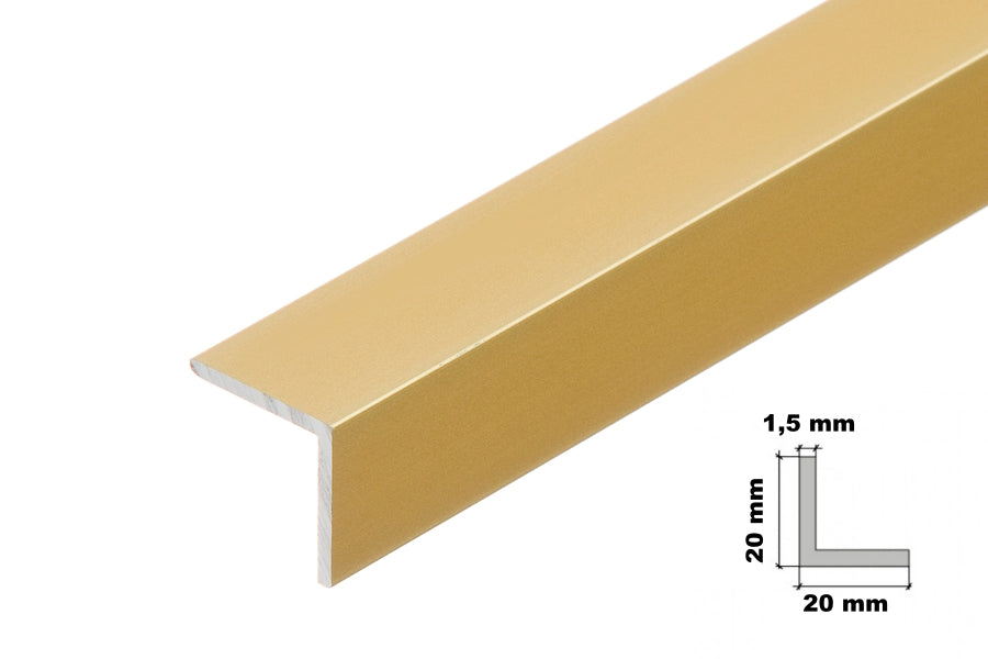 Aluminium Threshold Strip – 1m Gold Finish for Doorways or Floor Joints