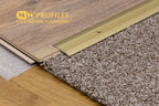 Aluminium Door Threshold Strip 38 MM x 1 M & 2 M Length Carpet to Lamnate Anodised Screw-Fix Silver & Gold - LPOR