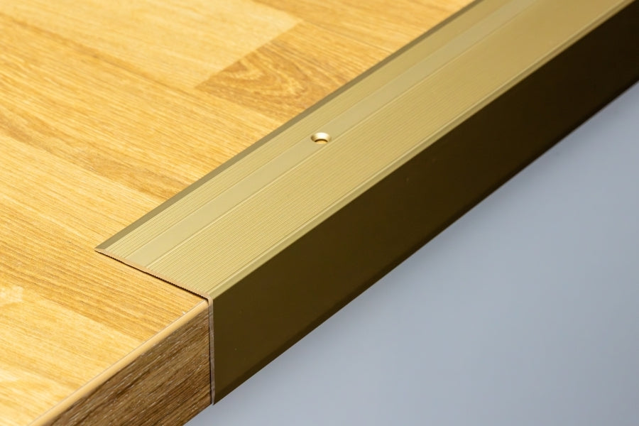 Aluminium Stair Nosing 45mm x 40mm x 118cm Length Step Edge Trim Anodised Silver, Gold, Champagne- SN RY45