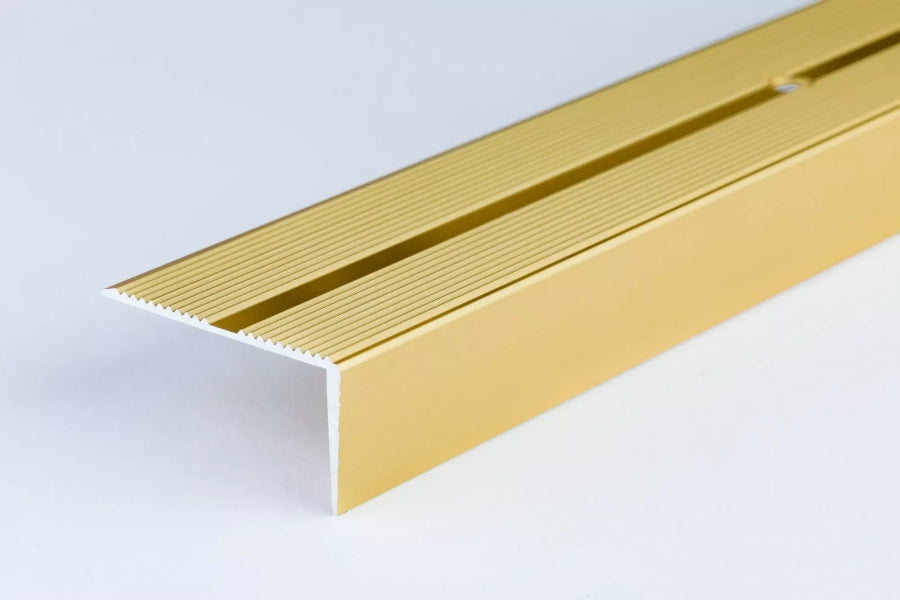 2 m anodised stair nosing grooved anti-slip