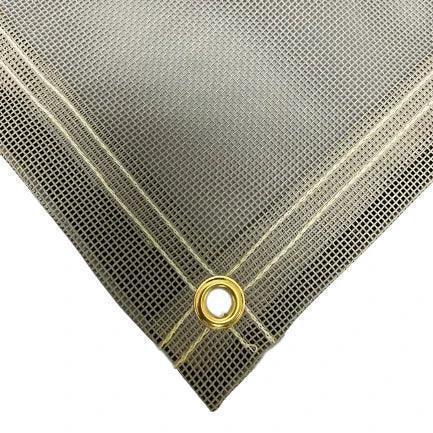 Vinyl Mesh Tarp - Gray - 30' x 40'