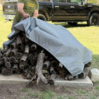 Gray Waterproof Canvas Tarps 6' x 8'