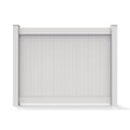 GreatBackyards Vinyl Fence 5' x 8' Wide / White Privacy 6” T&G Fence Panel Kit
