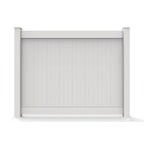 GreatBackyards Vinyl Fence 5' x 8' Wide / White Privacy 6” T&G Fence Panel Kit