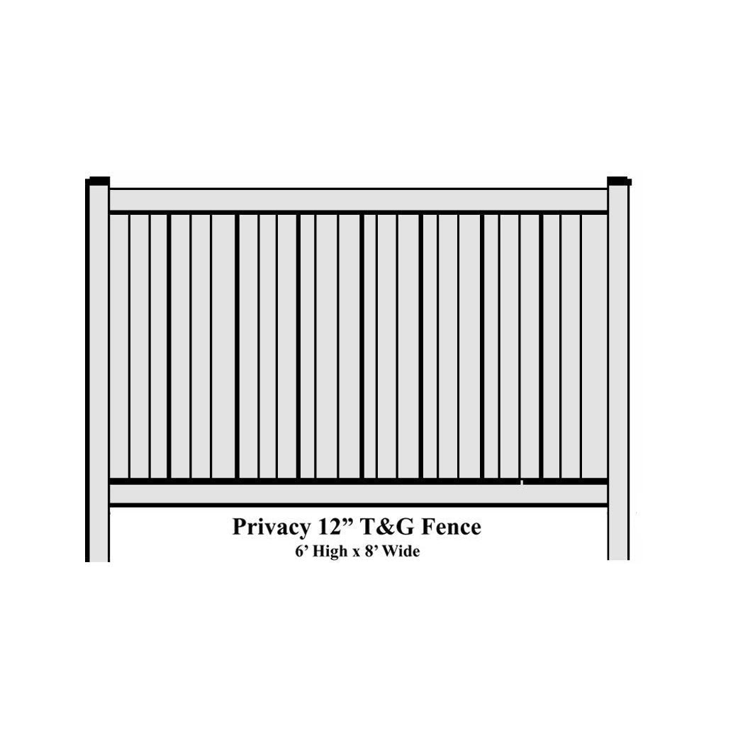 Privacy 12” T&G Fence Panel Kit DRPV1