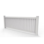Greatbackyardz 3 ft. x 8 ft. White Vinyl Semi Privacy Fence Panel Kit