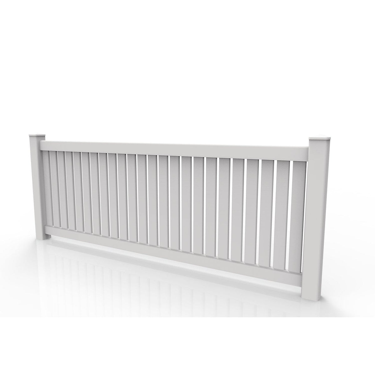 Greatbackyardz 3 ft. x 8 ft. White Vinyl Semi Privacy Fence Panel Kit