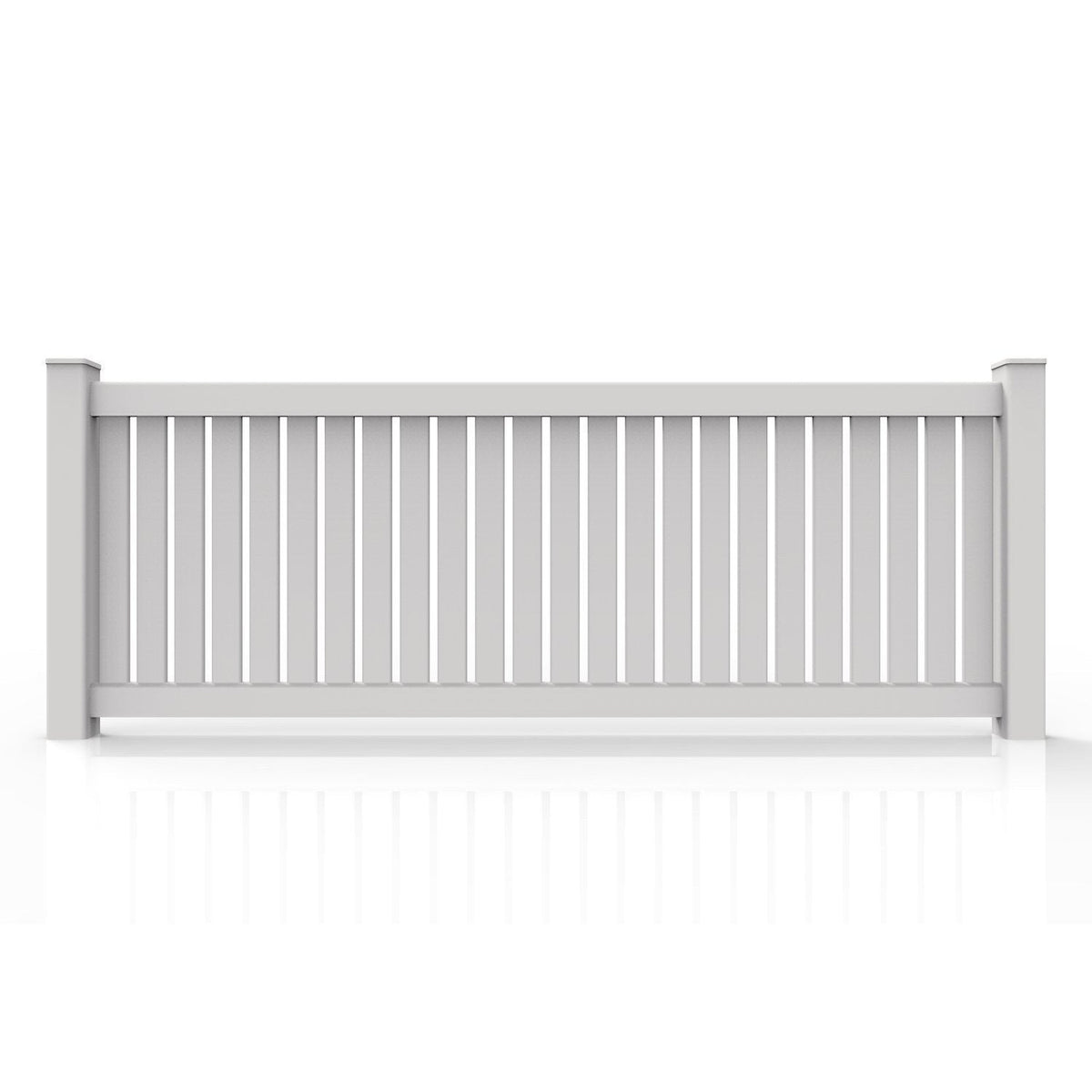 GreatBackyards Vinyl Fence White / 3'X8' Semi Privacy