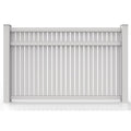 GreatBackyards Vinyl Fence White / 5'X8' Semi Privacy with Rail DRSP