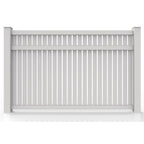 GreatBackyards Vinyl Fence White / 5'X8' Semi Privacy with Rail DRSP