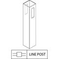 GreatBackyards Vinyl Fence White / Line Post 4" x 4"x 84" Post DRPL2