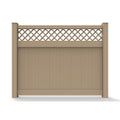 GreatBackyardz Fence Panels Default Title Greatbackyardz 6 ft. x 8 ft. Tan Vinyl Privacy with Lattice Fence Panel Kit