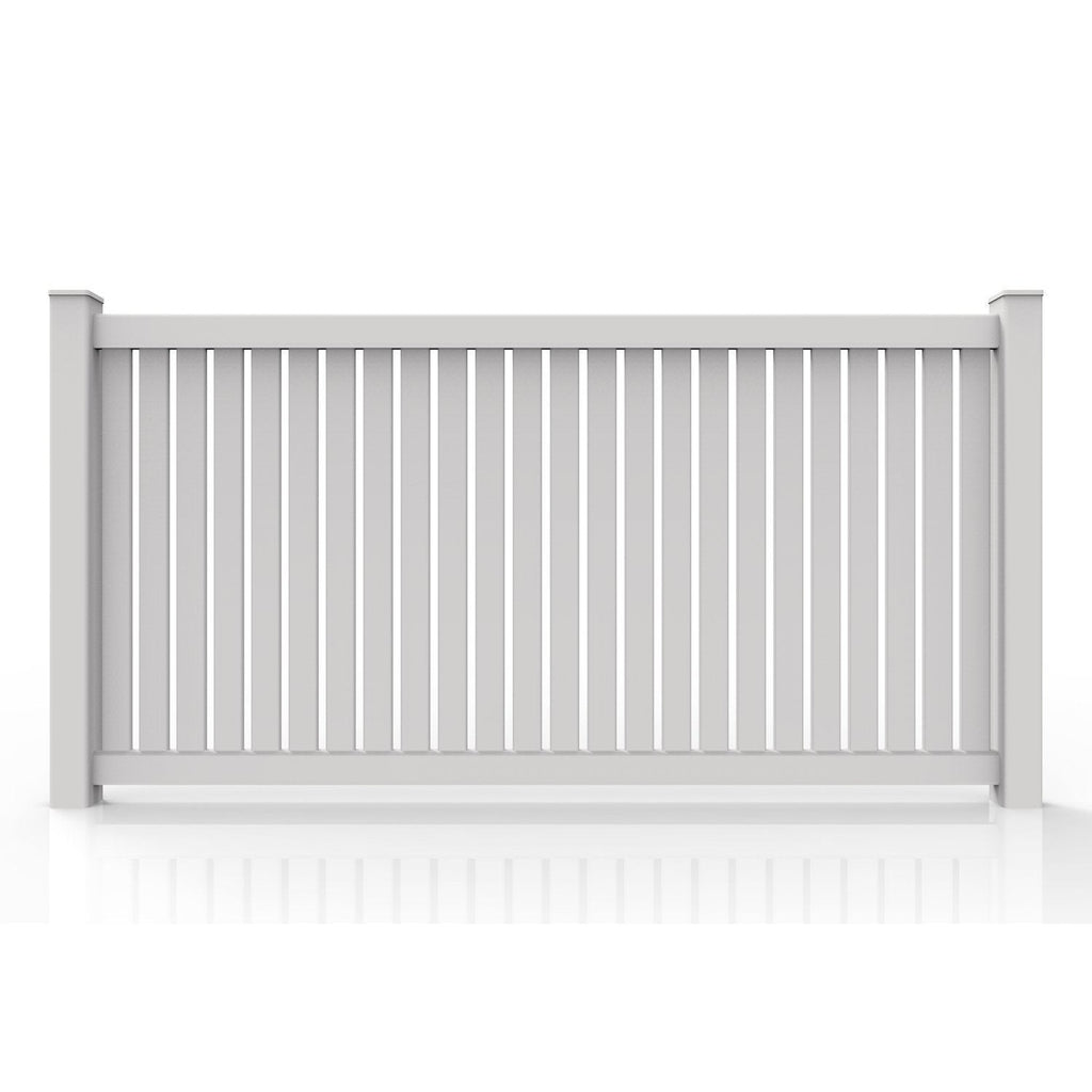 Greatbackyardz 4 ft. x 8 ft. White Vinyl Semi Privacy Fence Panel Kit