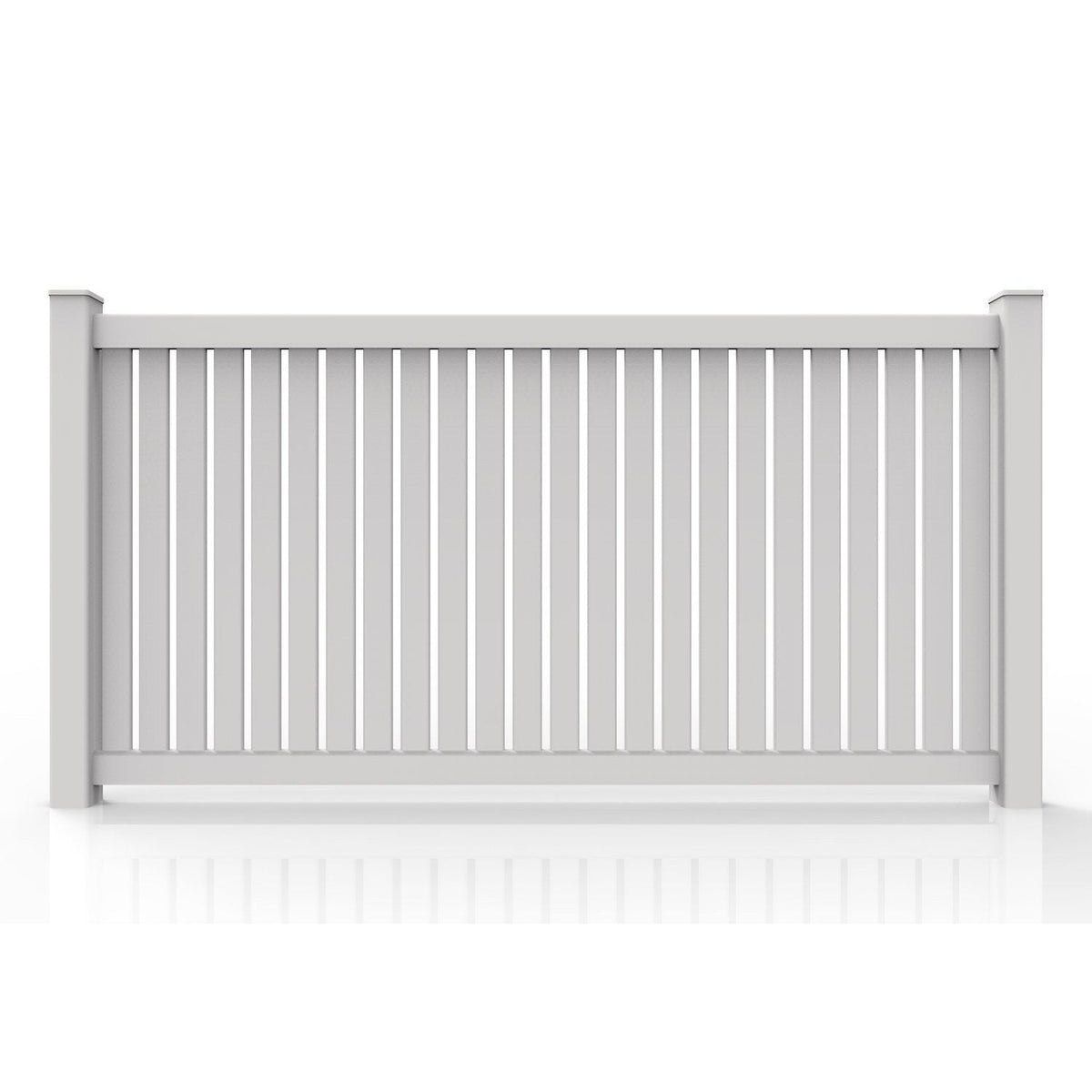Greatbackyardz 4 ft. x 8 ft. White Vinyl Semi Privacy Fence Panel Kit