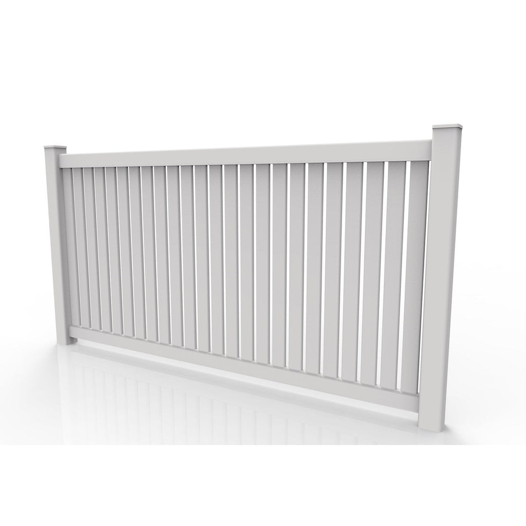 Greatbackyardz 4 ft. x 8 ft. White Vinyl Semi Privacy Fence Panel Kit