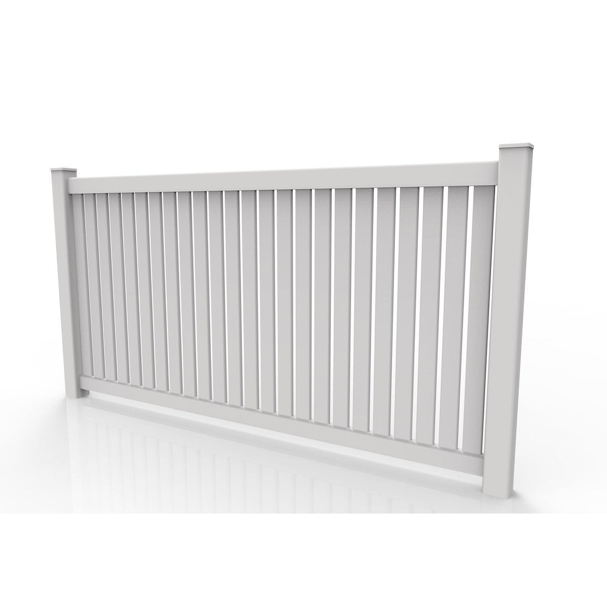 Greatbackyardz 4 ft. x 8 ft. White Vinyl Semi Privacy Fence Panel Kit