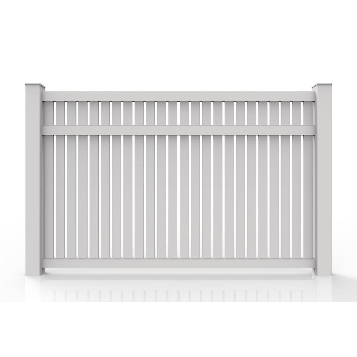 Greatbackyardz 5 ft. x 8 ft. White Vinyl Semi Privacy Fence Panel Kit
