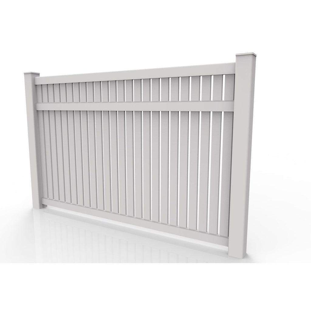 Greatbackyardz 5 ft. x 8 ft. White Vinyl Semi Privacy Fence Panel Kit