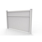 Greatbackyardz 6 ft. x 8 ft. White Vinyl Semi Privacy Fence Panel Kit