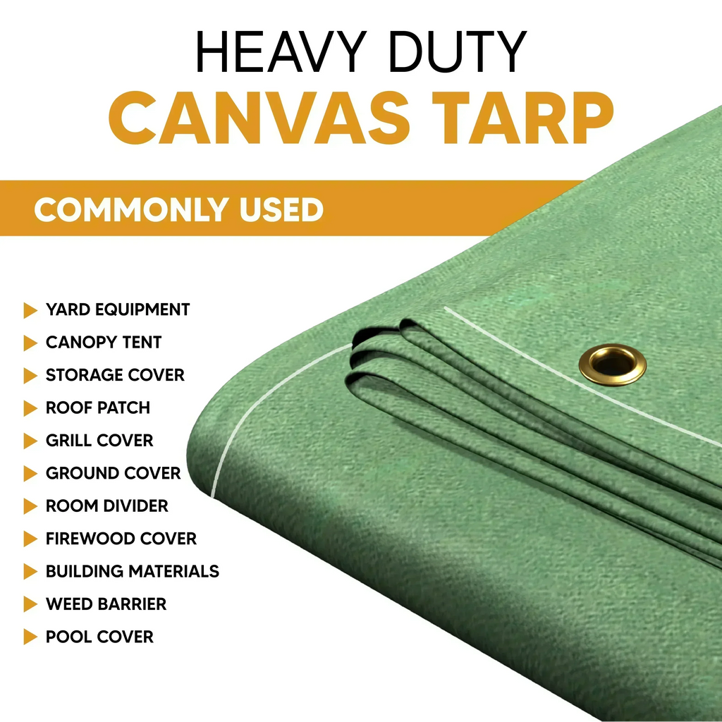 Green Canvas Tarp 20' x 30'