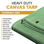 Green Canvas Tarp 20' x 40'