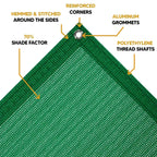 Green Mesh Tarp 6' x 10'