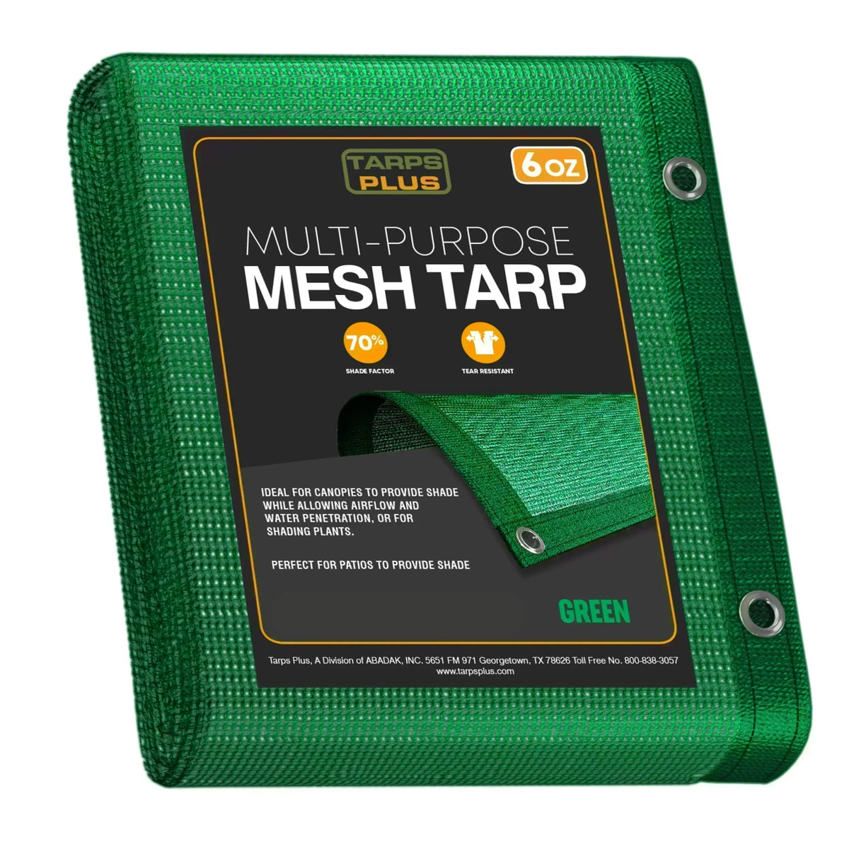 Green Mesh Tarp 6' x 10'