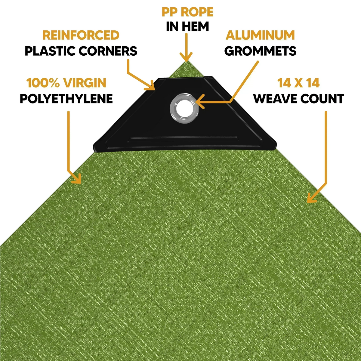 Green Poly Tarp 6' x 10'