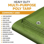 Green Poly Tarp 6' x 10'