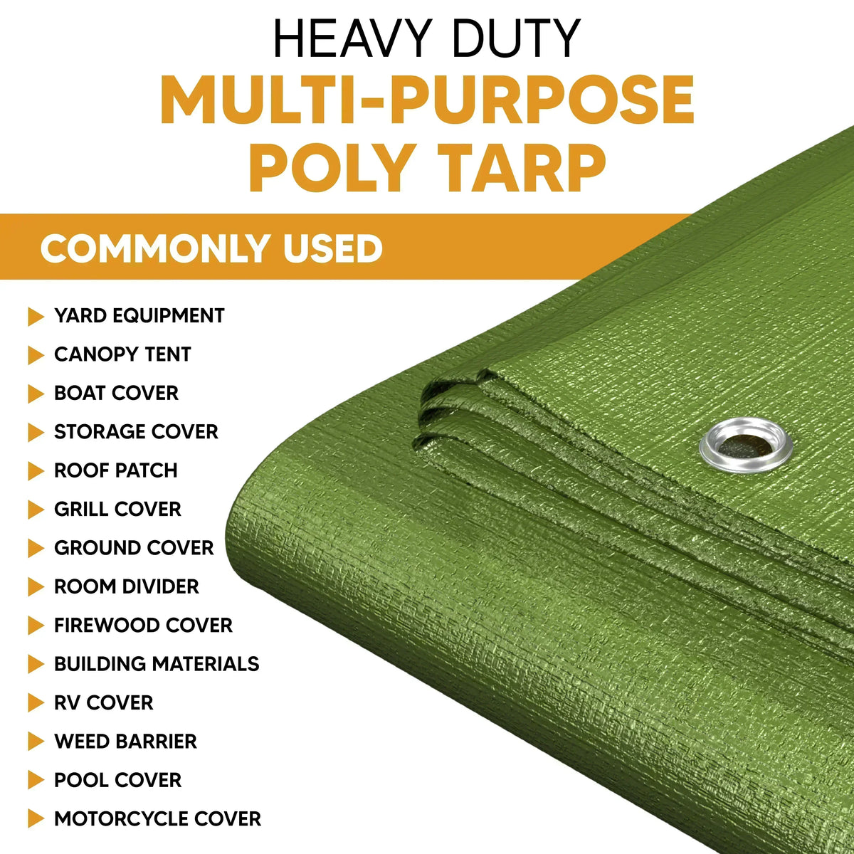 Green Poly Tarp 6' x 10'
