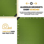 Green Poly Tarp 20' x 20' - Case of  2