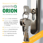 greenteQ Orion 3* Keyed-Alike Euro Cylinder