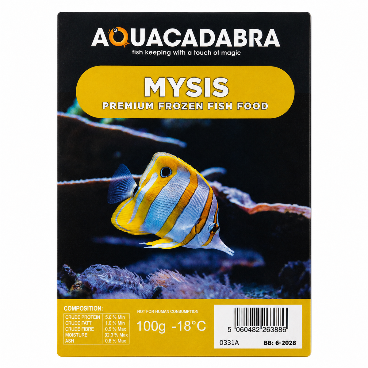 Aquacadabra Frozen Mysis Fish Food 100g Blister Packs Natural Seahorse Aquarium